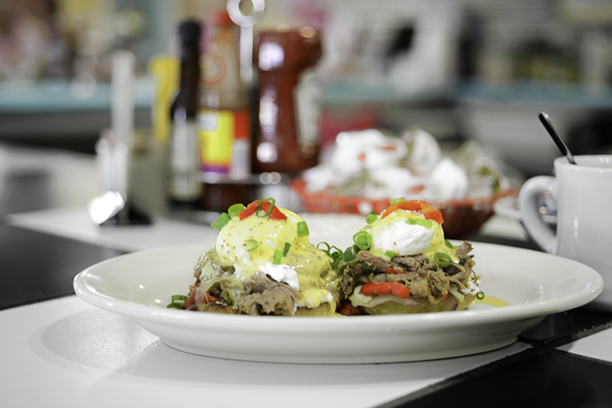 Debris Benedict Breakfast from Liz's Where Y'at Diner