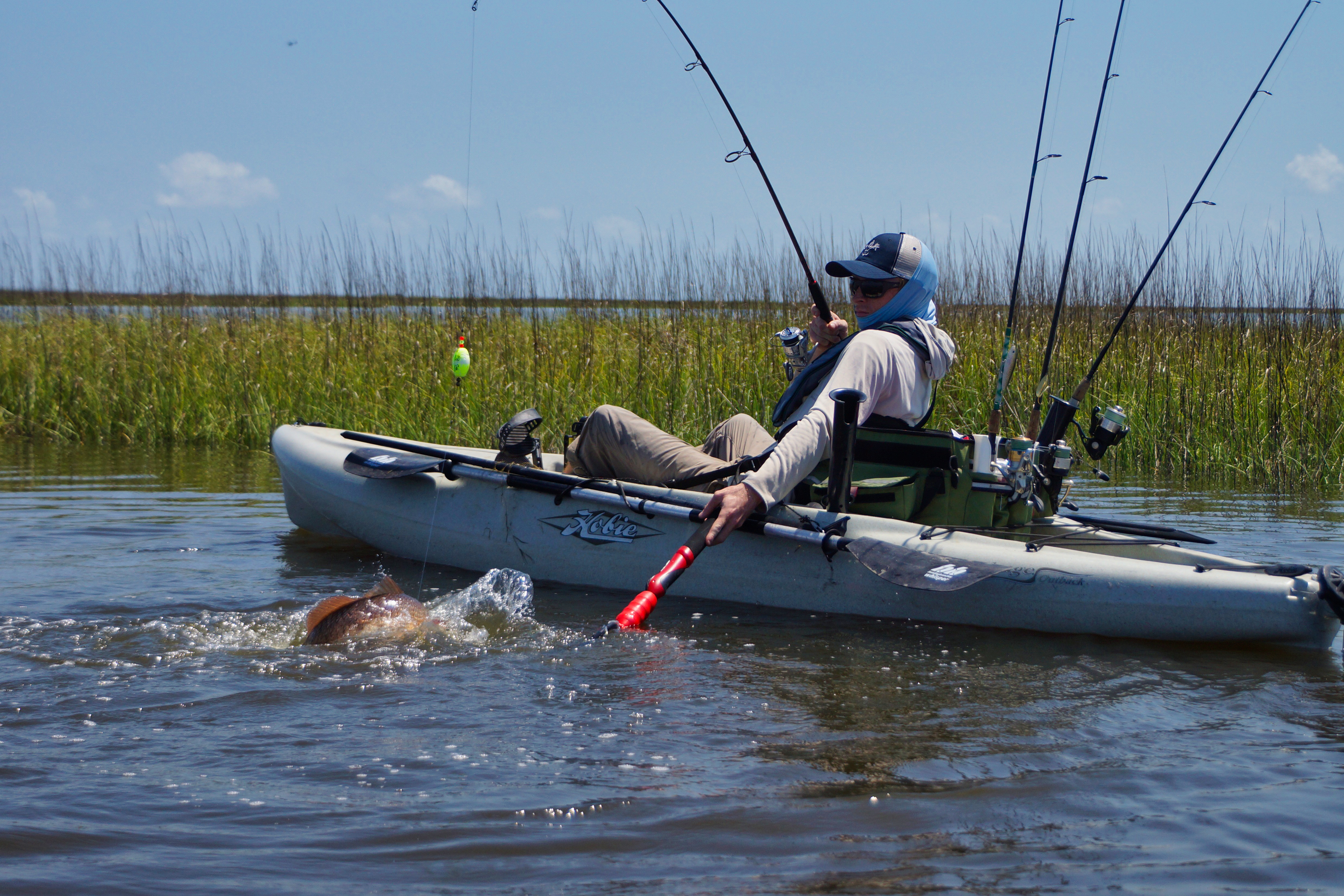 Marsh fishing in St. Bernard Parish, Louisiana