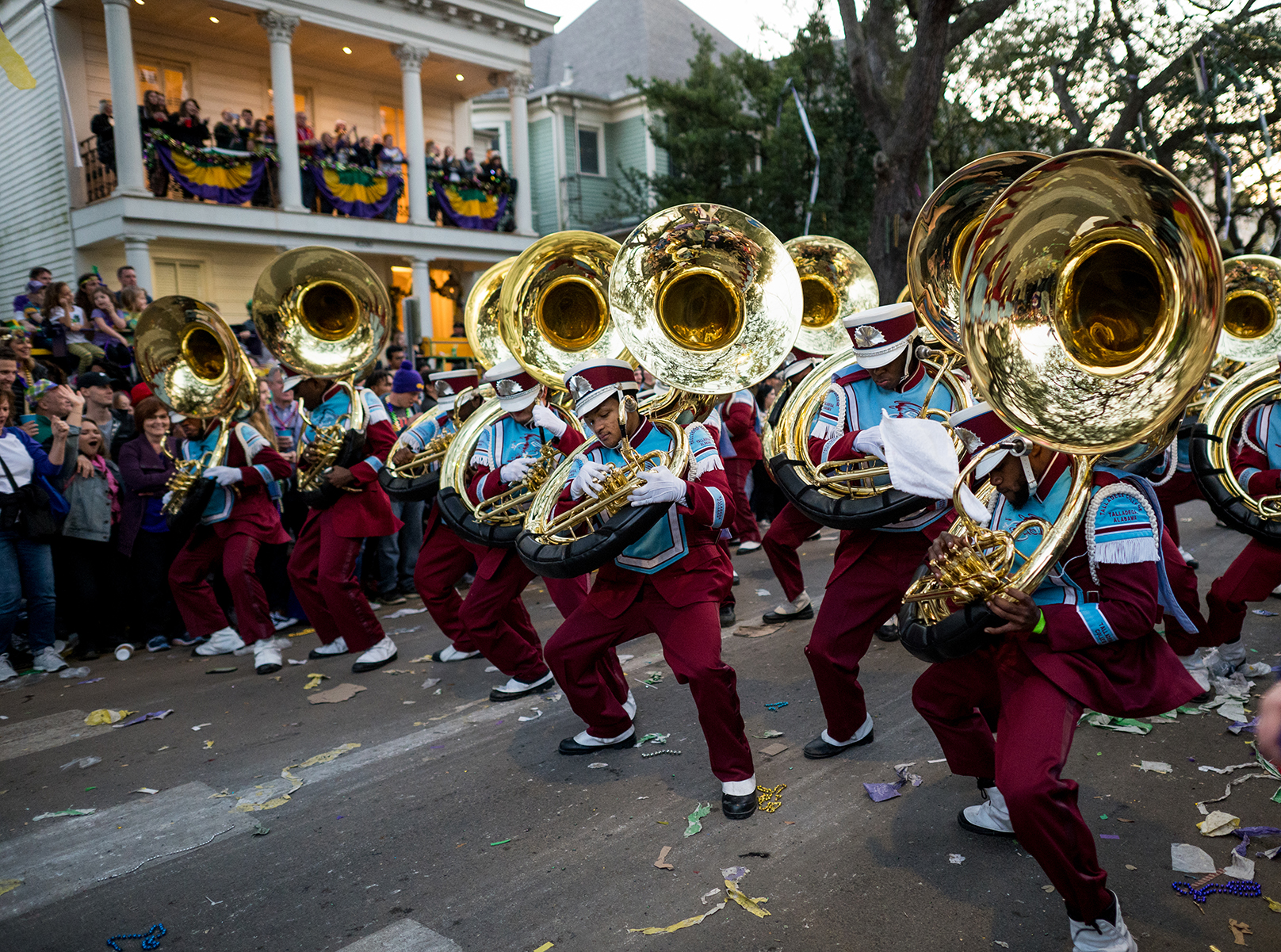Marching Band in Bacchus parade