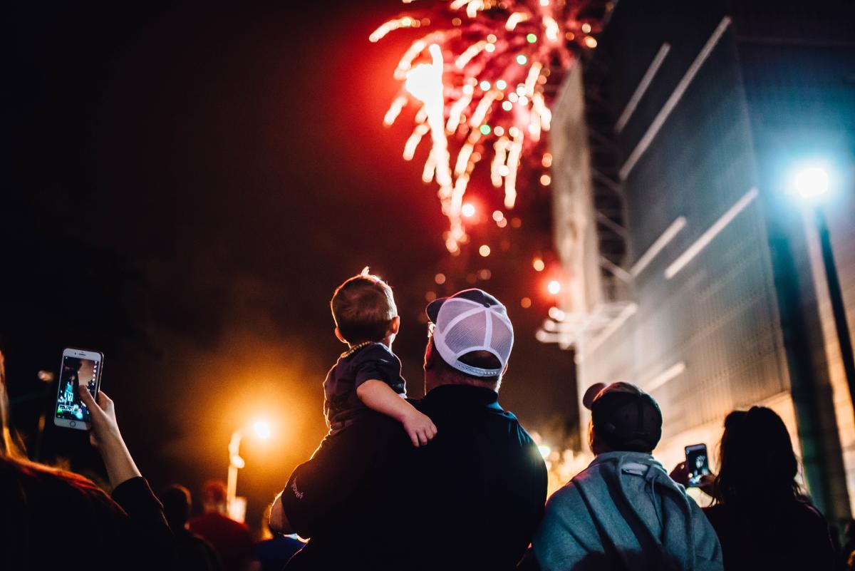 Fireworks in Baton Rouge, Louisiana