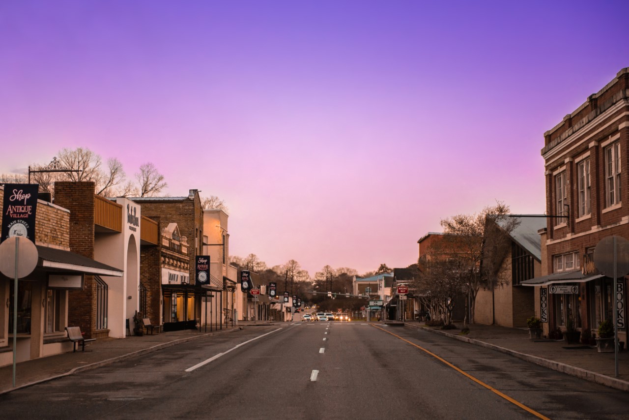 A gorgeous sunset on Denham Spring’s Main Street.