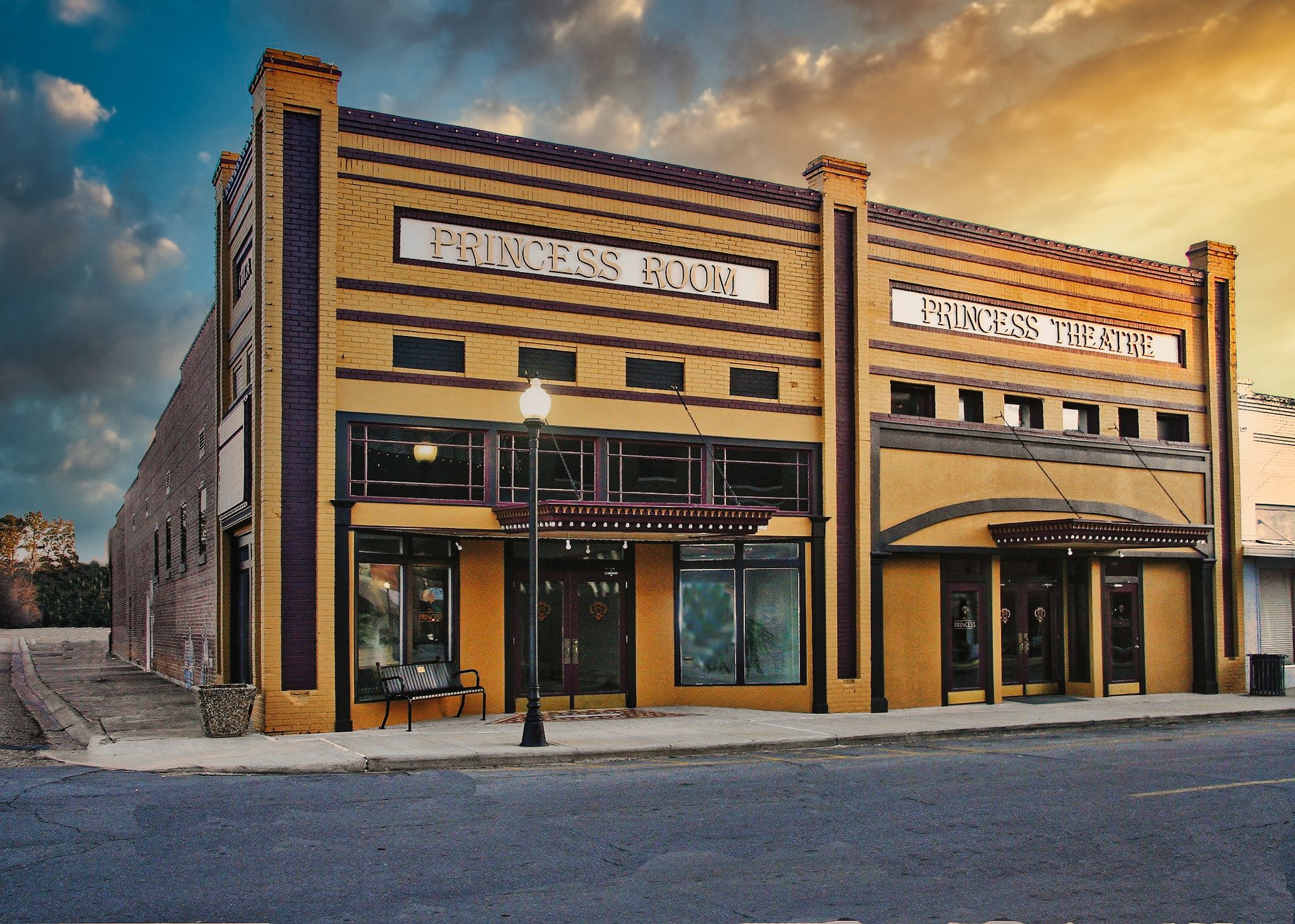 The Princess Theatre, which originally brought vaudeville-style entertainment to northeast Louisiana in the early 19th century.