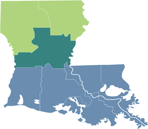 Map showing Gumbo by Region