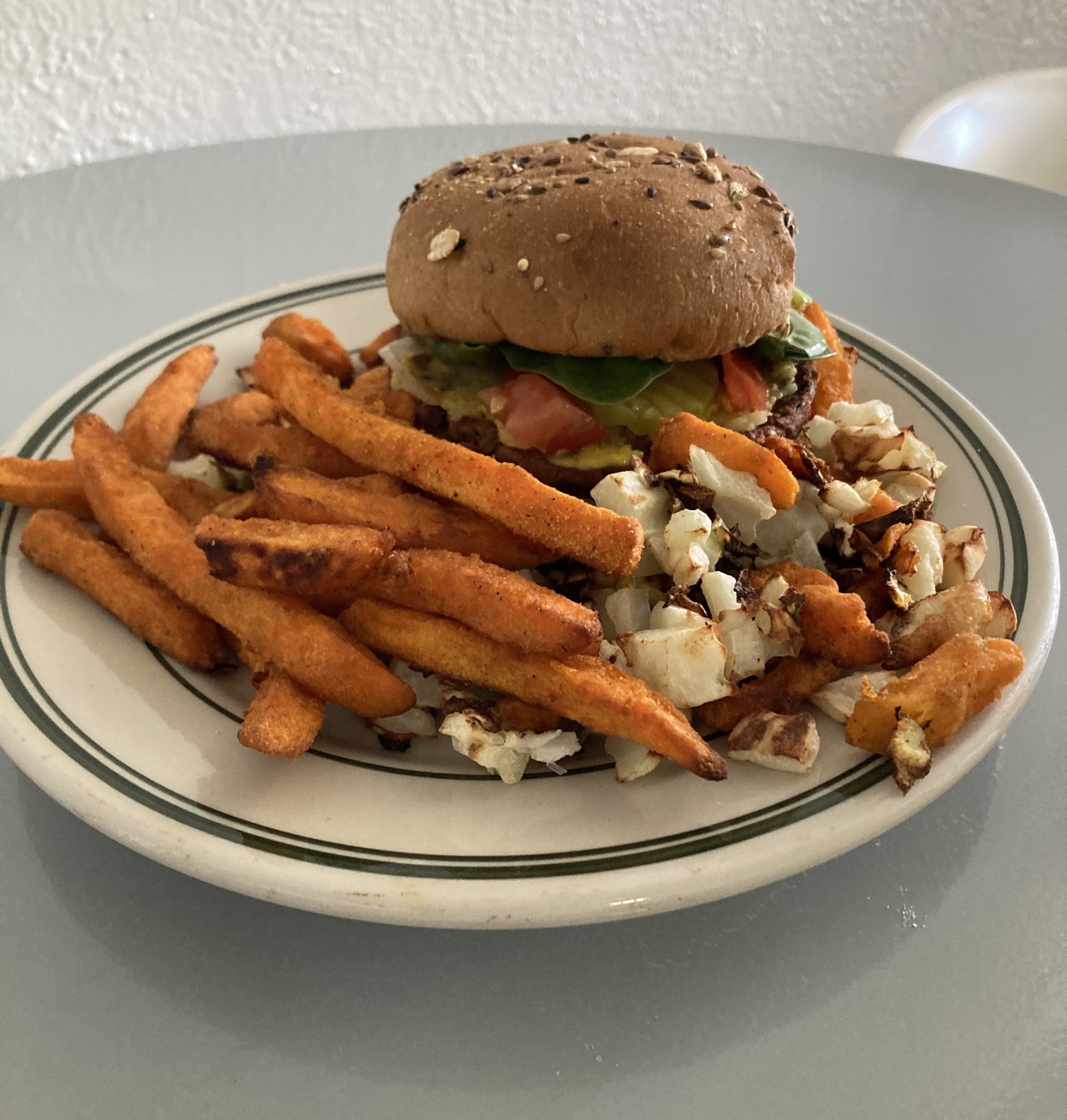 A vegan burger from Good Wishes Cafe in Shreveport