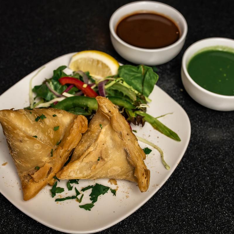 Crispy vegetable pakoras from Masala Indian Kitchen in Lafayette