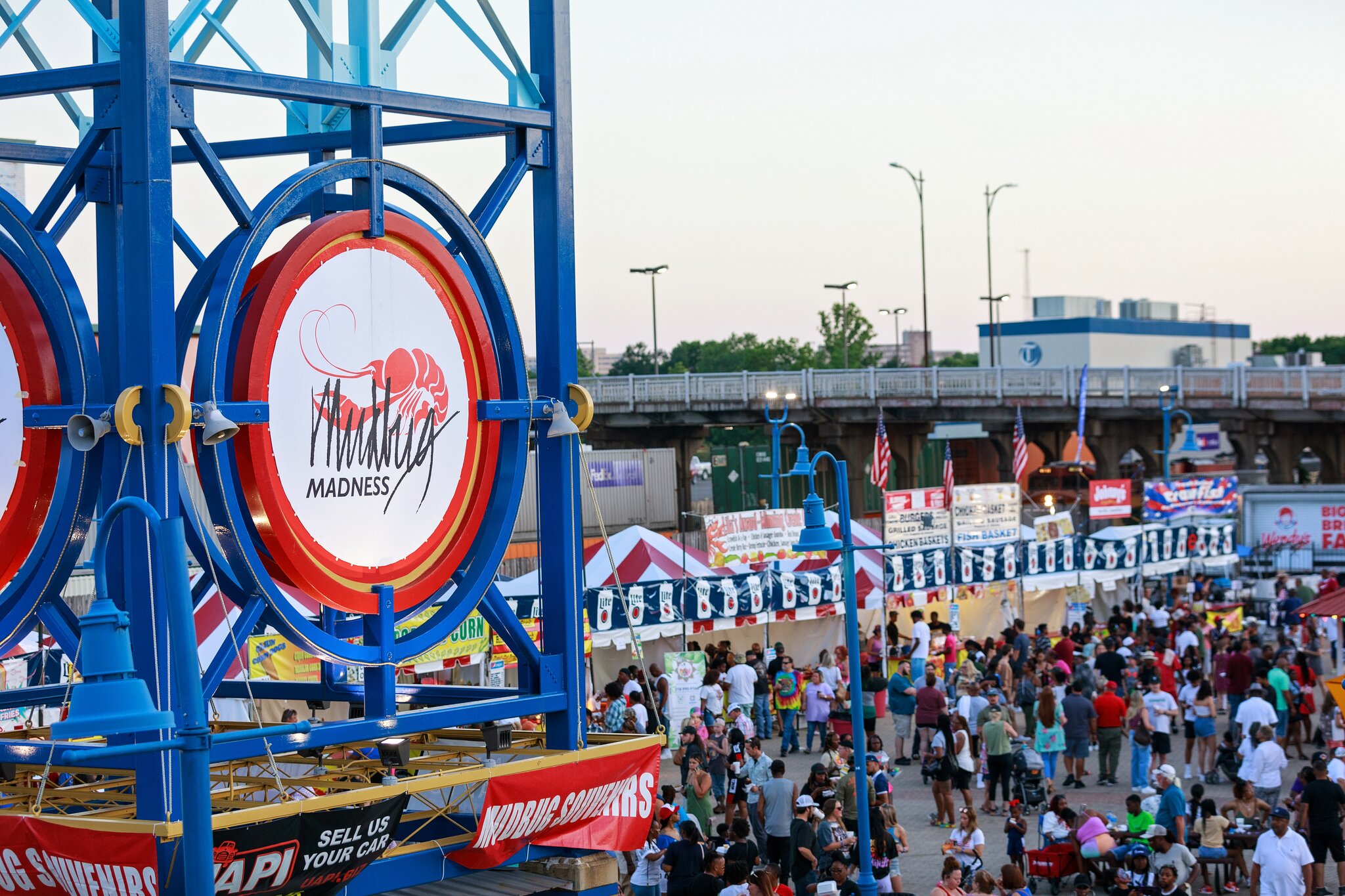 Crowds gather at Shreveport’s annual Mudbug Madness Festival.