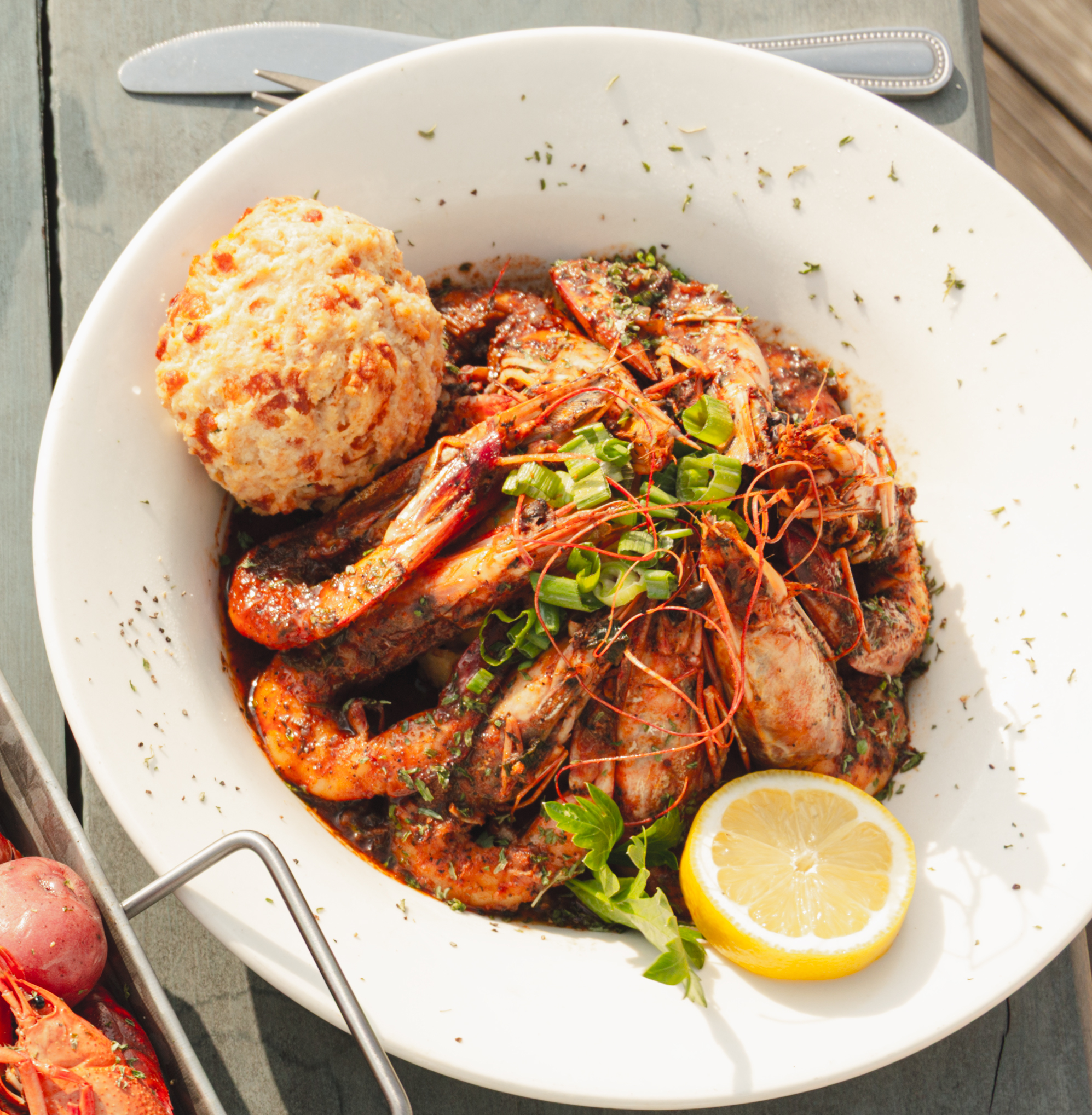 Boiled shrimp from The Blue Crab