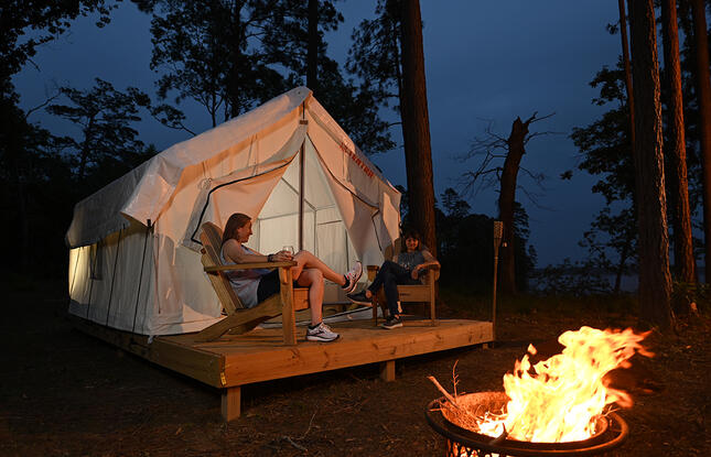 Glamping at Jimmie Davis State Park in Louisiana
