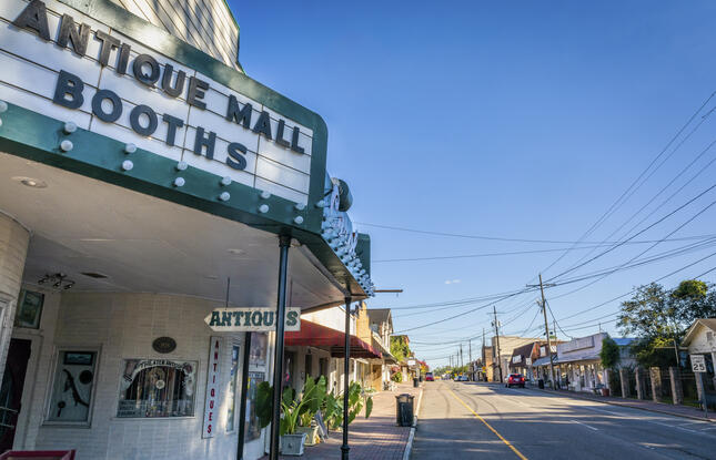 Antiques and more can be found at the various shops in Denham Spring’s Main Street.