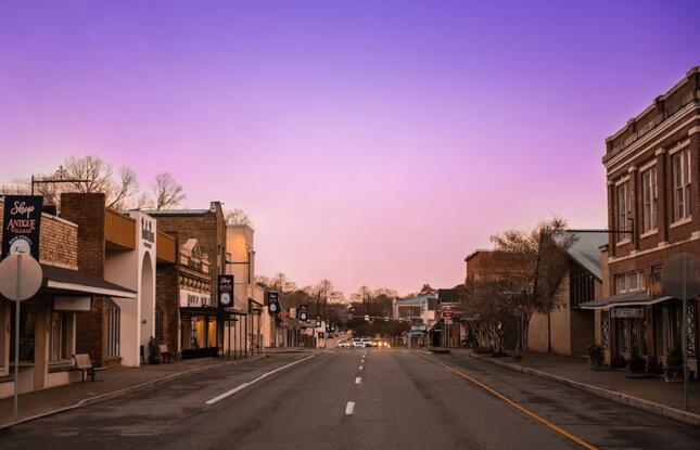 A gorgeous sunset on Denham Spring’s Main Street.