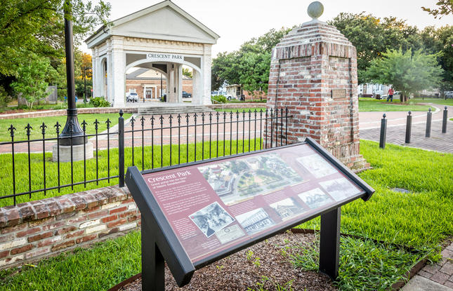 Crescent Park, a place for locals and visitors to enjoy concert events and other festivals throughout the year.