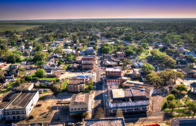 A bird’s eye view of downtown Donaldsonville.
