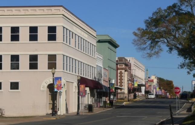Third Street, the heart of Leesville’s Main Street community.