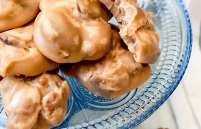 A plate of pralines.