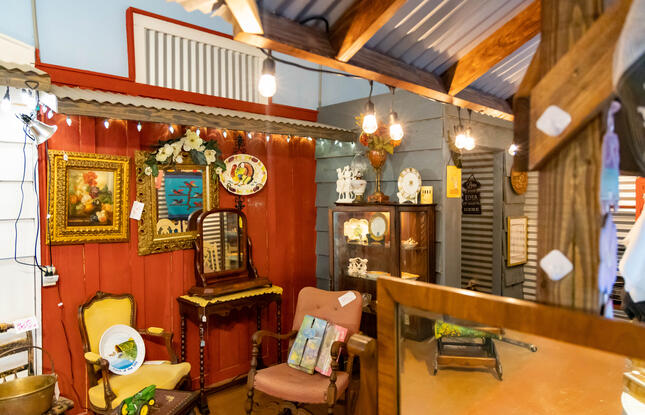 Interior of an antique store