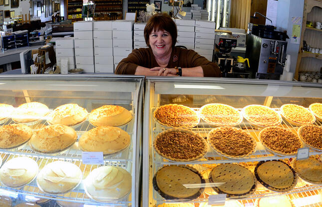 Pies at Lea's Lunchroom in Lecompte Louisiana