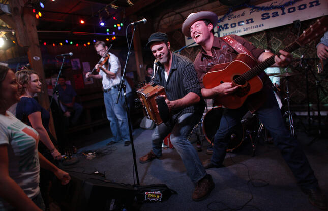 The Pine Leaf Boys at the Blue Moon Saloon in Lafayette Louisiana