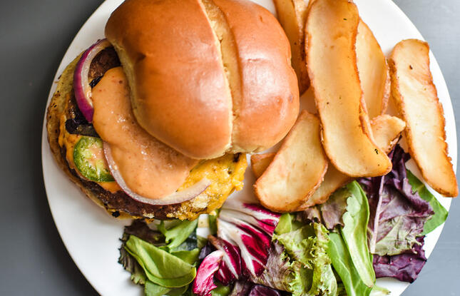 Louisiana Cajun Burgers from Louisiana Fish Fry