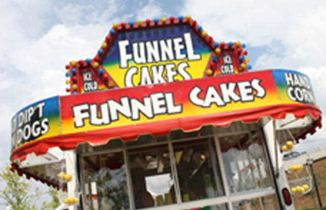 Funnel cakes are festival food