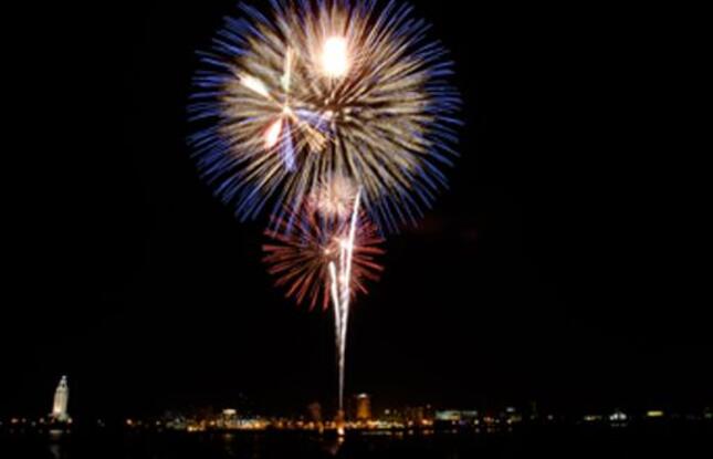 Fourth of July Fireworks over Baton Rouge