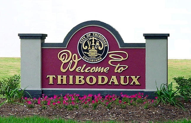 Town of Thibodaux Louisiana city sign