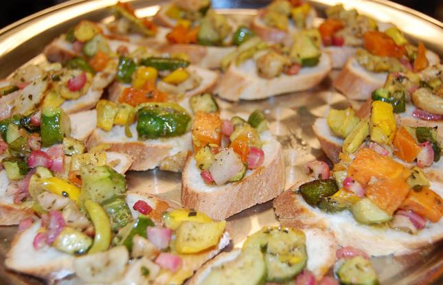 Roasted Vegetable Bruschetta recipe, bourbon house New orleans