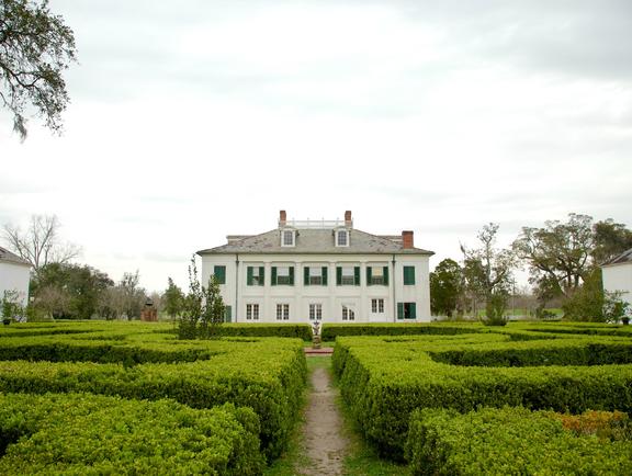 Evergreen Plantation Along River Road in Louisiana