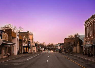A gorgeous sunset on Denham Spring’s Main Street.