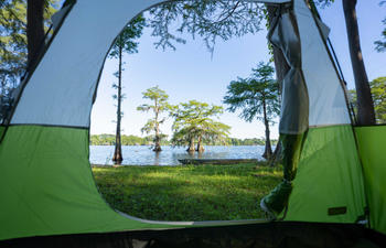 Camping at Lake Bruin State Park