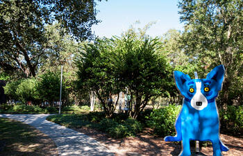 Blue Dog at the Besthoff Sculpture Garden New Orleans