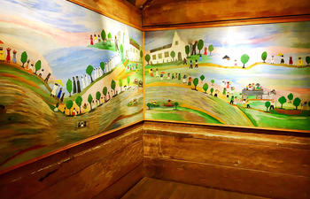 Clementine Hunter mural in African House Melrose Plantation