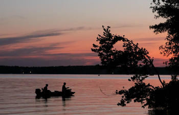 sunset fishing