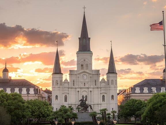 St. Louis Cathedral in Jackson Square new orleans