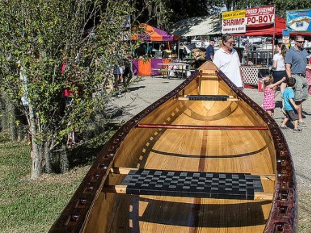 Wooden vessel at Wooden Boat Festival in Madisonville - photo by Bill Lang