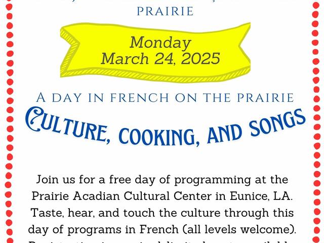 "Culture, Cuiture et Chansons" Louisiana French Language Activities Photo