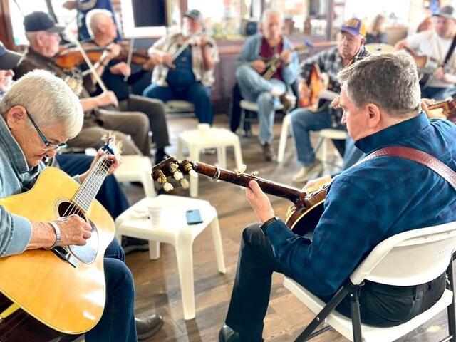 The Third Saturday Bluegrass Jam is a monthly event at the Beauregard Museum. Photo