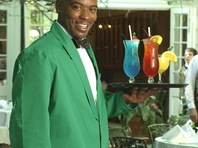 Waiter with drinks