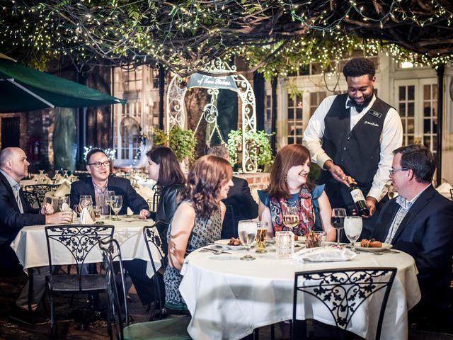 Dinner in the courtyard