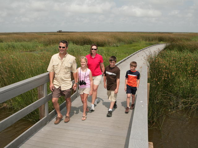 Wetland Walkway at the Sabine National Wildlife Refuge.