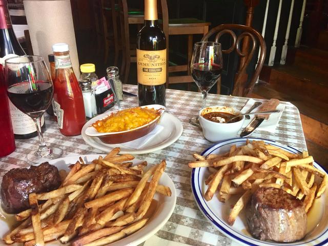 Filet mignon with fresh cut fries