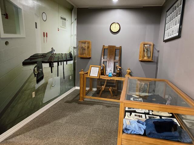 Props from the Monster’s Ball filming at the prison, part of the Museum’s exhibits.