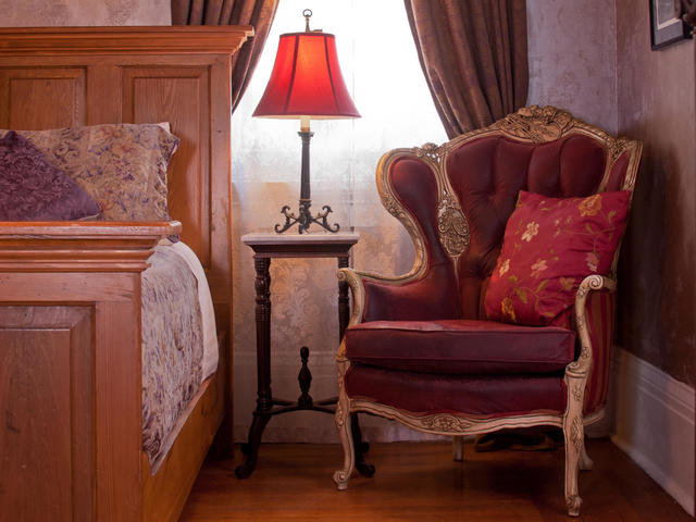 The Groom's Room is just one of five choices at the HH Whitney House.