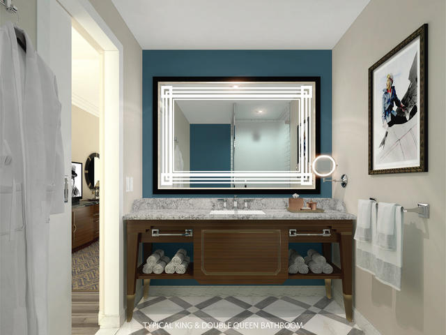 Deluxe baths.