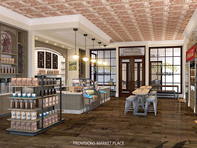 Provisions Marketplace Grab and Go, one of four food and beverage options.