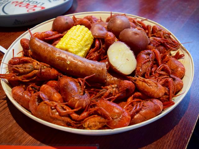 It's a great spot to grab some boiled crawfish in season.