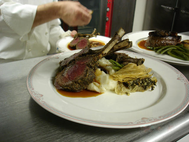 Roasted Colorado Rack of Lamb crusted with Herbes de Provence