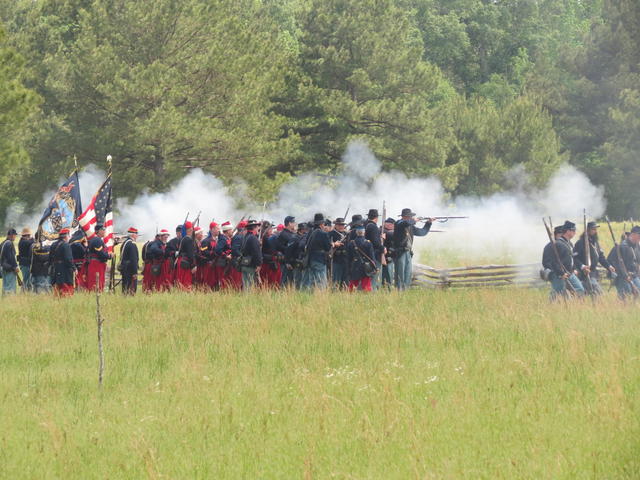 Union Volley During the 150th Anniversary Reenactment