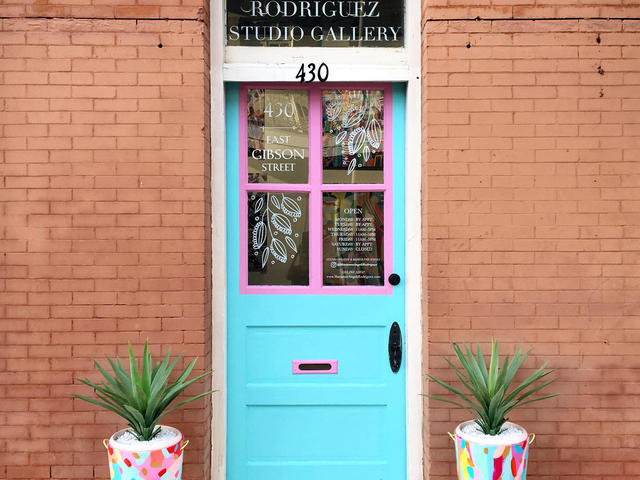 The lovely front door to our gallery :)