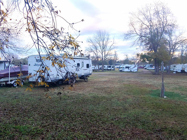 RV Park has large sites with back-in and pull-through