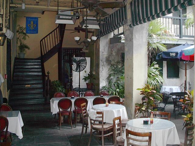 Interior stairway and patio